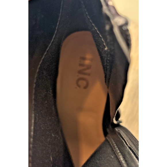 INC International Concepts Women’s Sequin Ankle Boots Black Silver 7 - Picture 10 of 10